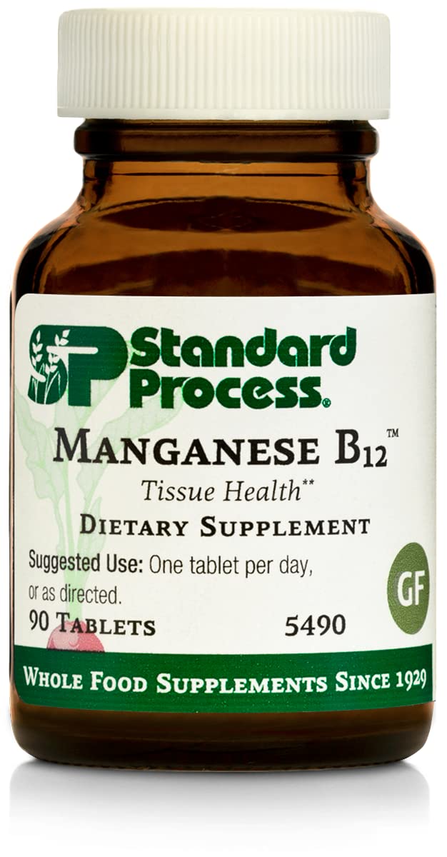 [Australia] - Standard Process Manganese B12 - Whole Food Hemoglobin and Antioxidant with Manganese, Organic Carrot, Maltodextrin, Copper, Organic Sweet Potato, Camu Camu, Vitamin B12-90 Tablets 