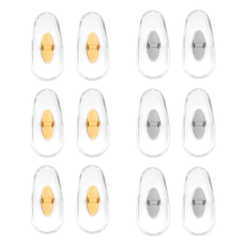 [Australia] - 6 Pairs Replacement Nose Pads, Replacement Nose Pads for Ray Ban Clip-on Soft Nose Pads Sunglasses Repair Kits for RayBan Aviator RB3025 3026 RB3030 RB3211 RB3362 RB3625 (Gold+Silver) 