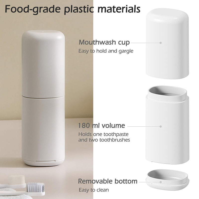 [Australia] - Toothbrush Travel Case，Portable Travel Toothbrush Holder，Toothbrush and Toothpaste Container for Traveling, Camping, Business Trip and School, Outdoor（1Pack） Grey 