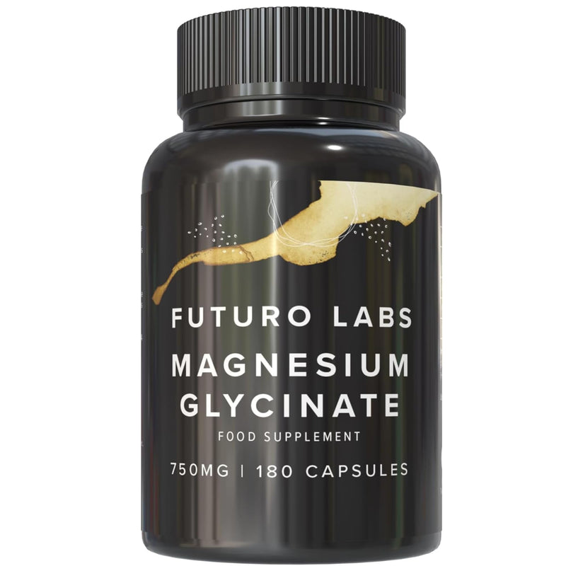 Magnesium Glycinate - 180 High Strength Capsules - 1500mg of Mag G Providing 300mg Elemental Magnesium Per Serving - Supplements Made in The UK - Futuro Labs 180 count (Pack of 1)