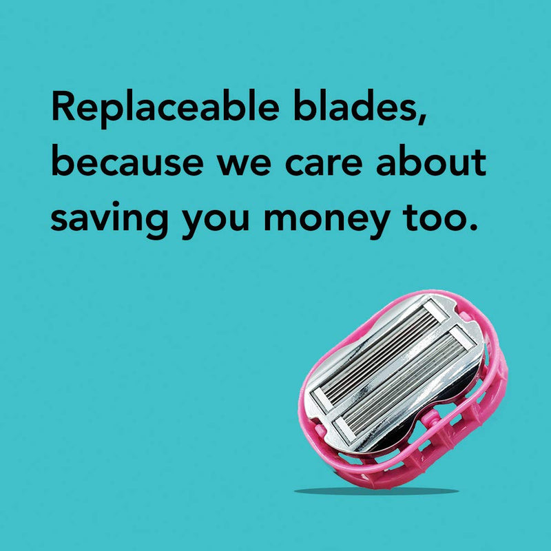 [Australia] - Premium Omnishaver with Pink Travel Case - The Fastest Way to Shave Head, Legs, Arms, Body, an Alternative to Disposable Shaving Razors Self Cleans & Strops During Use | Bald Head Shaver for Women 
