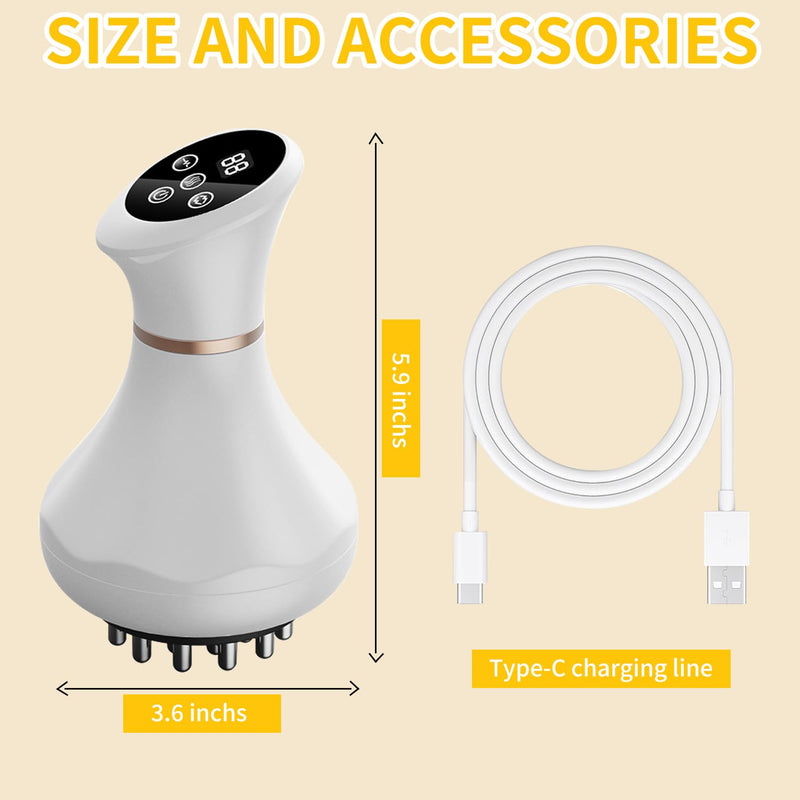 Handheld Electric Lymphatic Drainage Massager: Body Sculpting Machine and Anti Cellulite Massage Tool for Cellulite & Stretch Marks with Microcurrent Red Light Heat & Vibration