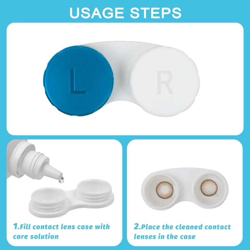 [Australia] - 16 Pack Contact Lens Case Box, Mini Contact Lens Case, Colorful Bulk Box Holder Container 