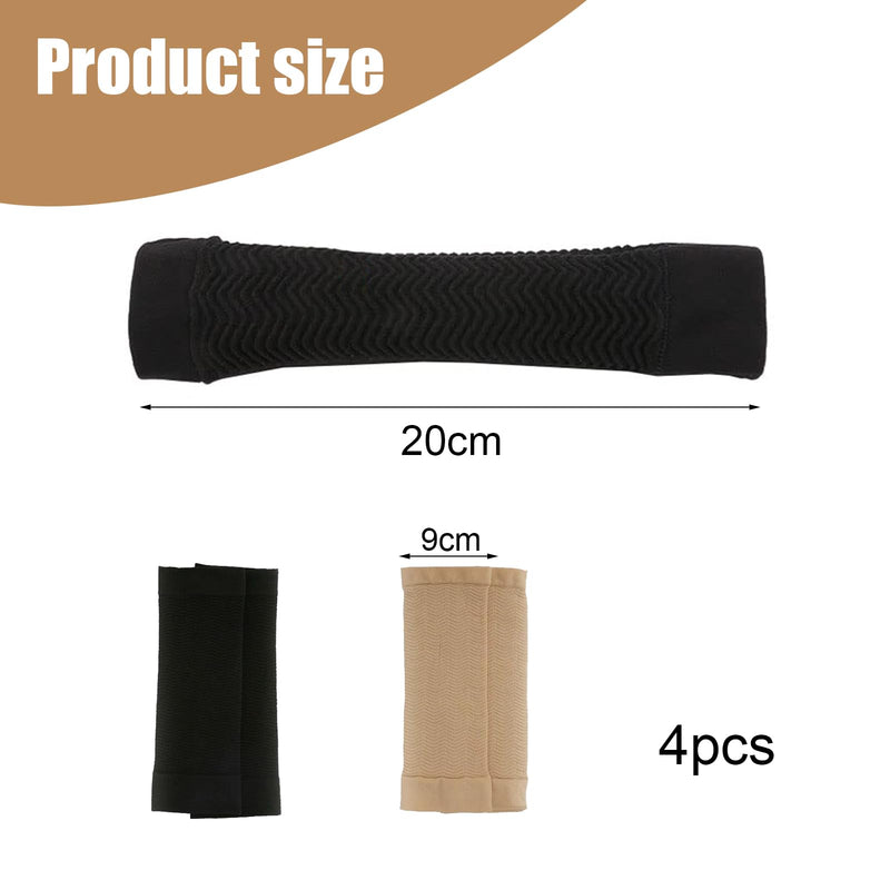 [Australia] - DHWEKU 2 Pairs Compression Arm Sleeves Lymphedema Arm Warmer Shaper Arm Sleeves Arm Socks Arm Cuff Compression Sleeve for Elbow Arm Sleeve 