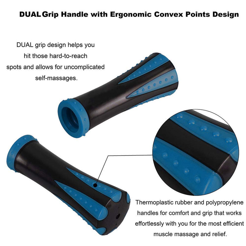 [Australia] - Yansyi Muscle Roller Stick for Athletes - Body Massage Stick - Release Myofascial Trigger Points Reduce Muscle Soreness Tightness Leg Cramps & Back Pain for Physical Therapy & Recovery (Blue 1) Blue 1 