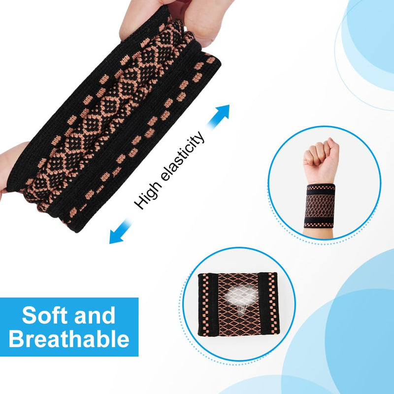 [Australia] - AOOWU Wrist Bandages, Pack of 2 Breathable Wrist Wrap Wrist Bandage, Wrist Support Bandage, Fitness for Sports, Gymnastics, Strength Training, Sports Protection (S) S 