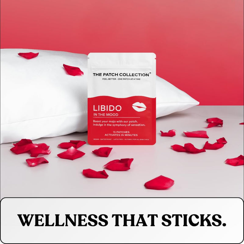 High Potency Libido Enhancer Patch | Ginseng, Tribulus Terrestris, L-Arginine, Fo-Ti | 100% Natural & Vegan, Latex Free (Pack of 15)