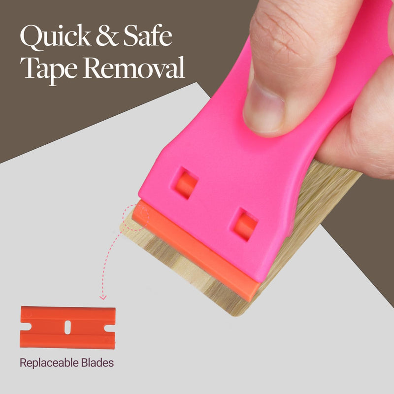 GOO GOO Tape in Hair Extension Remover Tool Kit, Includes 30ml Remover, Scraper, 10 Replacement Blades, and 6 Tape Tabs, Standard Set for Tape in Extension Removal Scraper+30ml+6pcs