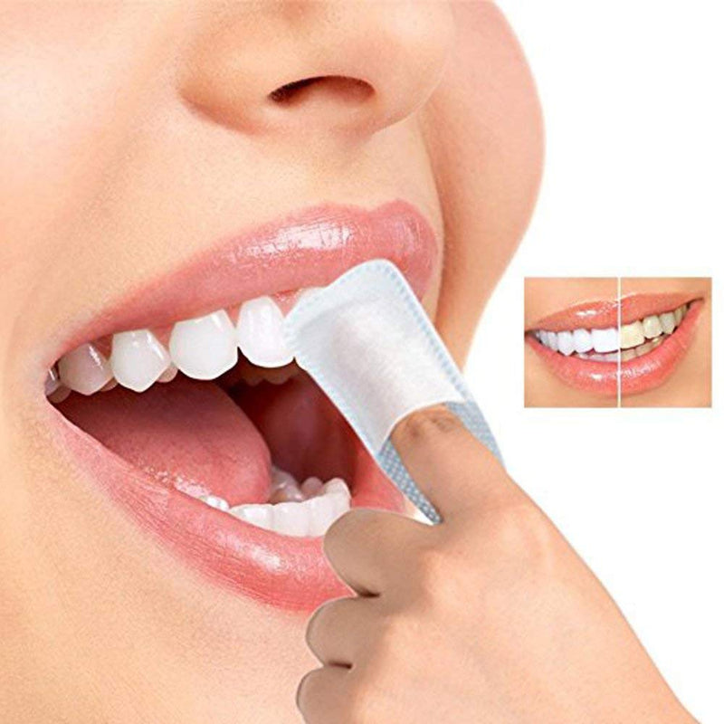 100pcs Disposable Textured Deep Cleaning Teeth Wipes Finger Brush Oral Brush Clean Wipes 100pcs