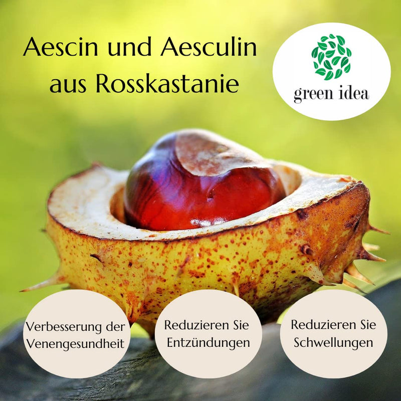 [Australia] - Green idea | HORSE CHESTNUT OIL for varicose veins, hemorrhoids, severe leg syndrome | Vein protective effect | with horse chestnut seed and flower extract - hemorrhoid oil 100 ml 