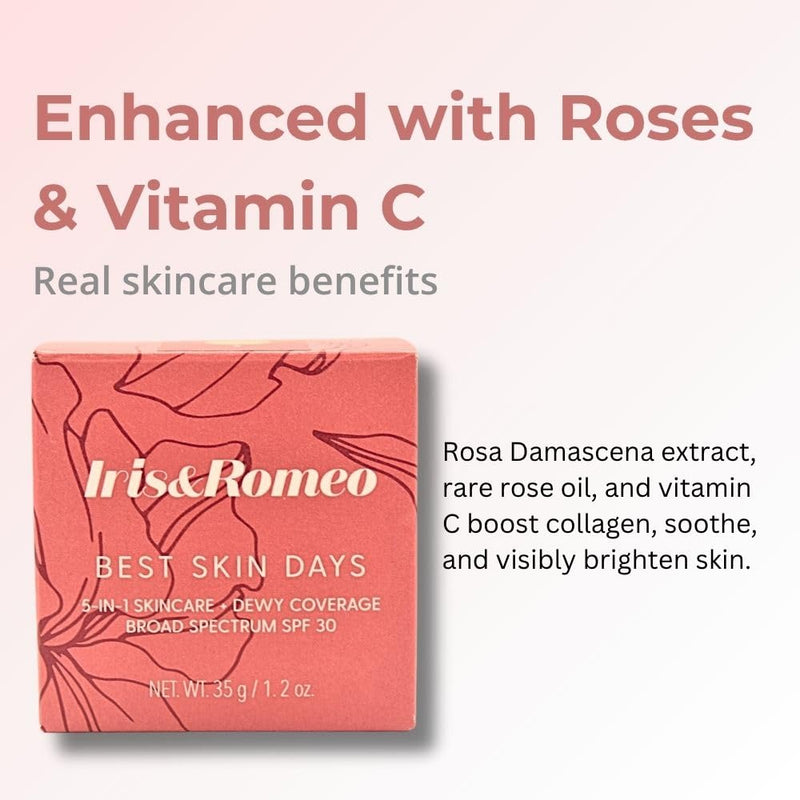 IRIS&ROMEO Best Skin Days SPF30 Whipped Tinted Moisturizer with Vitamin C + Hyaluronic Acid - Shade 3 - Light with Warm Undertones