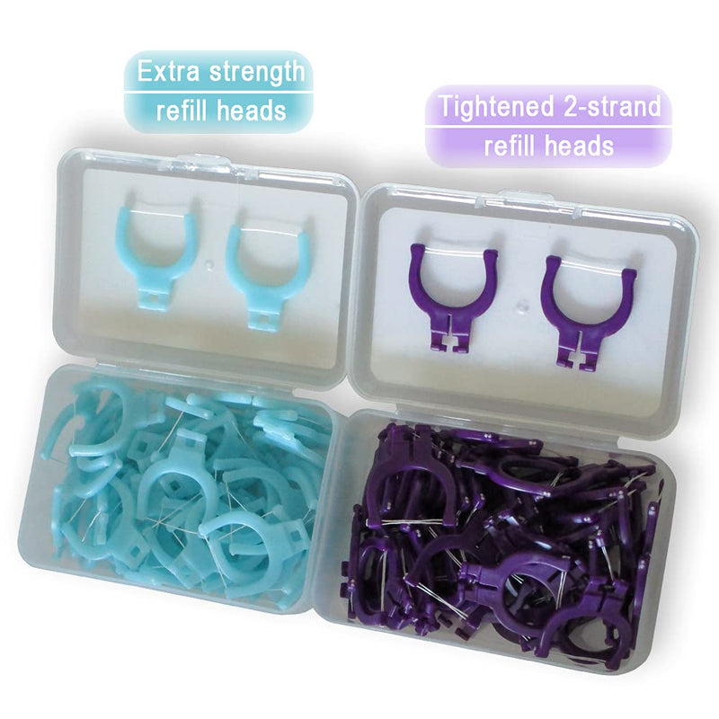 [Australia] - TEEsmile Evolutionary Clean dental floss holder, attachment heads - holder - set (3 long holders, +50 tensioned double floss attachment heads + 50 extra tear-resistant attachment heads) 0.97 m (pack of 103) 