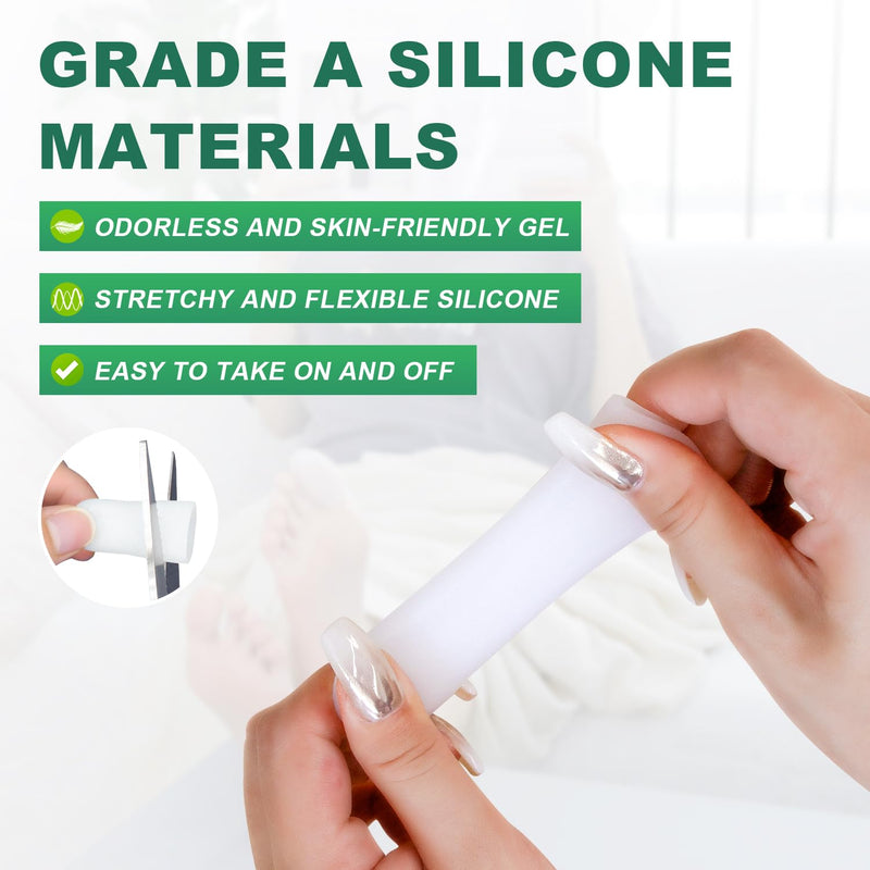 [Australia] - Niupiour Silicone Big Toe Protectors for Women and Men, 14 Pieces of Gel Toe Covers for Missing or Ingrown Toenails, Toe Caps and Sleeves for Shoes, Protect Toe from Rubbing and Friction 