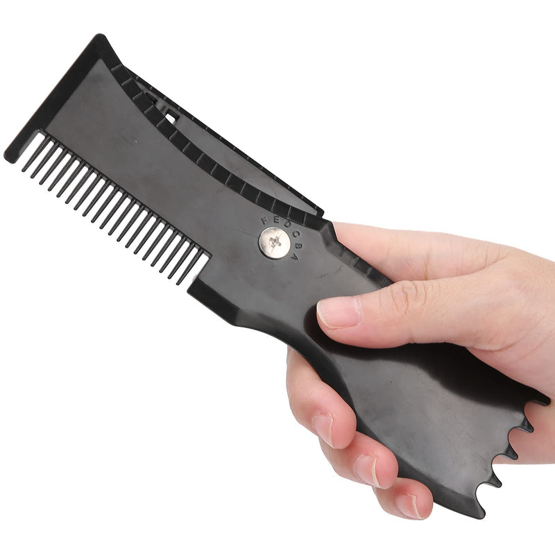 [Australia] - Adjustable Beard Shaping Tool with Comb and Styling Template, Compact Shaving Template, Beard Stencils Beard Grooming Beard Stencil, Men's Beard Shaping Stencil Twisted Beard Styling Tool 