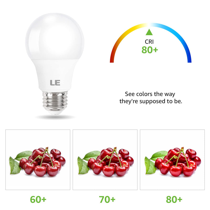 [Australia] - LE LED Light Bulbs 60 Watt Equivalent, 9W 800 Lumens Non-Dimmable, Daylight White 5000K, A19 E26 Standard Medium Base, 10000 Hour Lifetime 5 Count (Pack of 1) 