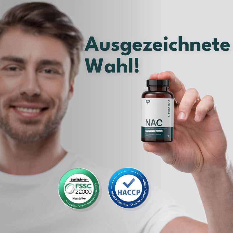 [Australia] - SOLVISAN - NAC 800 mg N-Acetyl-L-Cysteine capsules - 200 capsules - Produced in Germany - Vegan, laboratory tested and without additives 