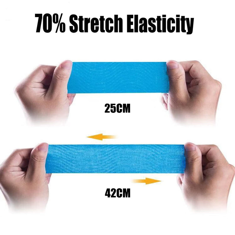 [Australia] - Kinesiology Tape Pro Athletic Sports (3 Rolls,60 Precut Strips) Waterproof Breathable Latex Free Tape for Ankle Wrists Knees Elastic Running Tennis Swimming Football Sports Activities Tapes (Black) 3 pack Black 