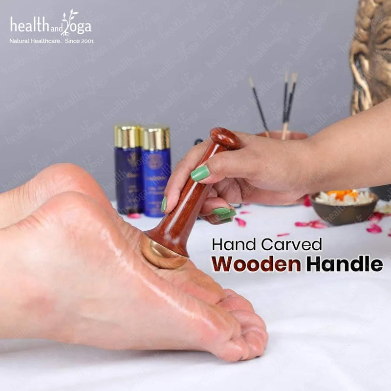 [Australia] - HealthAndYoga™ BronzEase Kansa Foot Massager - Kansa Wand Ayurveda Benefits of Bronze - Massage Wand to Restore Luster Through Detoxification (Stick - Smooth) BronzEase (Stick - Smooth) 