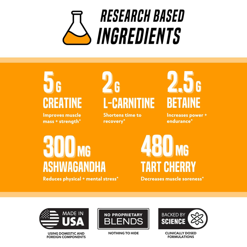 [Australia] - Outwork Nutrition Recovery Supplement, Post Workout Recovery Powder & Muscle Builder for Men and Women, Recharge Muscles After Gym, Backed by Science, Orange Sherbet, 230 Gr 