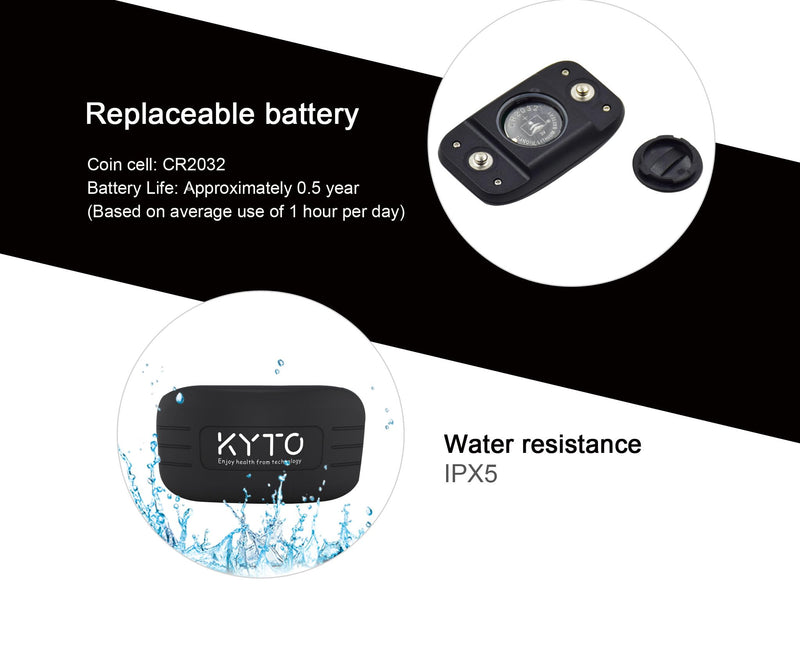 [Australia] - KYTO Heart Rate Monitor Chest Strap, ANT+/ Bluetooth, Compatible with iOS/Android APPs, Cycling/Yoga/Basketball/Running/Fitness Exercise/Boxing 2809-1 