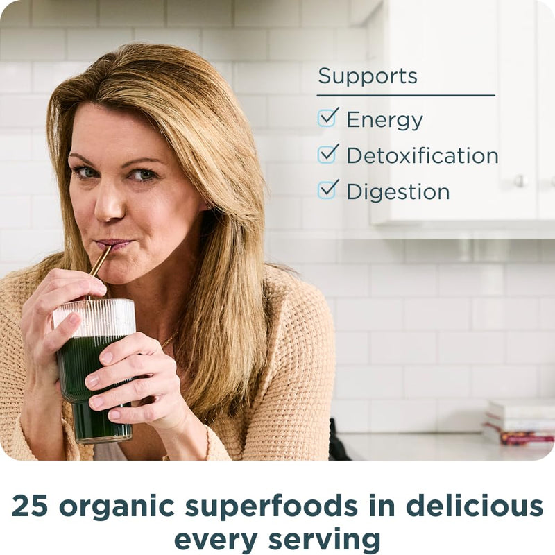 Ancient Nutrition Organic Super Greens + Multivitamins Powder | Vitamins + Made from Real Fruits, Vegetables and Herbs, for Digestive and Energy Support, 12 Servings
