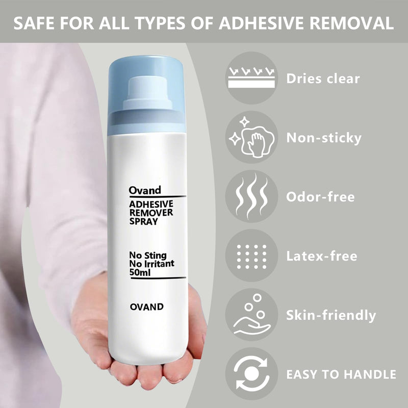 [Australia] - Adhesive Remover Spray,No Sting Medical Adhesive Remover for Skin,Ideal for Ostomy Patients,Sensitive Skin and Bandage Removal,Alcohol Free,50 ml 50mL 
