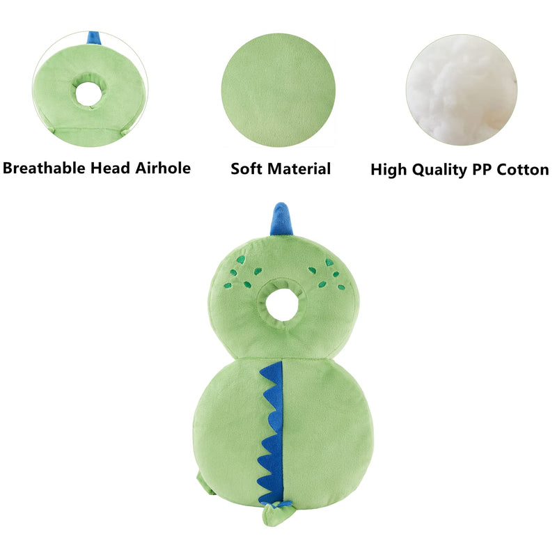 [Australia] - Baby Back Potection Toddler Safety Protector Cushion Pad Toddler Backpack for Crawling Walking Adjustable Back Safety for Boys and Girls(Dinosaur) Dinosaur 
