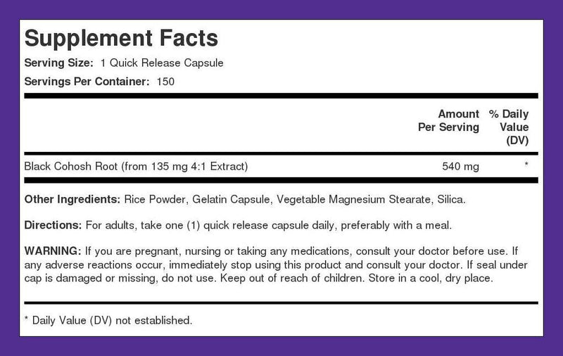 [Australia] - Piping Rock Black Cohosh Root Herb | 700 mg | 100 Capsules | Concentrated Extract | Non-GMO, Gluten Free Supplement 
