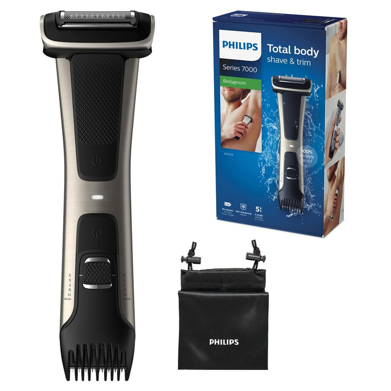 [Australia] - Philips BG7025/15 Bodygroom Series 7000 with integrated comb attachment (3 to 11 mm) Black 2 Piece Set 