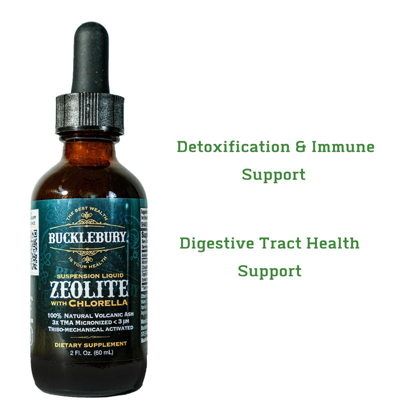 [Australia] - Zeolite Liquid Suspension w/Chlorella - Detox Support, Immune System and Digestive Tract Health Support for Kids and Adults (60 Servings) Zeolite Suspension Liquid with Chlorella 