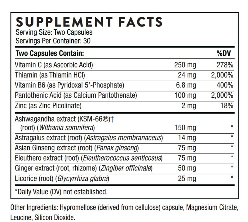 THORNE - Adrenal Support Bundle - Stress Balance & Adrenal Cortex Combo - Stress Balance and Adrenal Cortex - 30 to 60 Servings