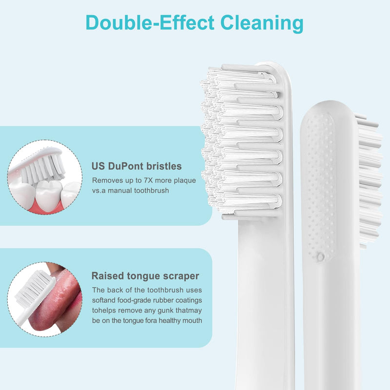 [Australia] - Toothbrush Replacement Heads for Quip - Adult Refill Electric Toothbrush Heads, Light Grey, 4-Pack 