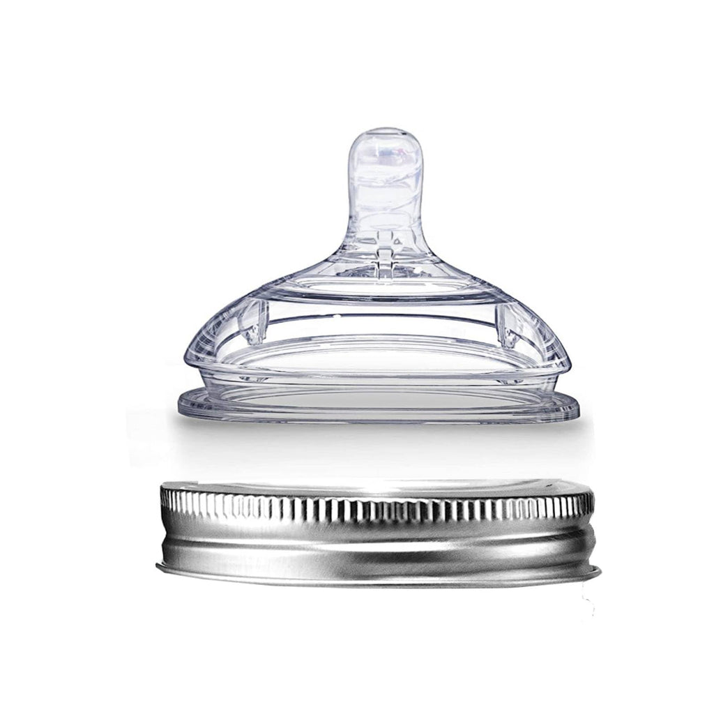 Mason Jar Bottle Nipples, Pacifier Mason Can Lid BPA Free Baby Bottles Nipples Lid Suitable for 7cm Mason jar, Turn Any Mason Jar into a Baby Bottle