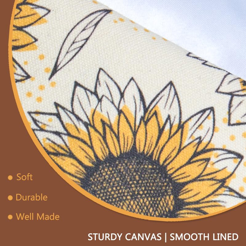 [Australia] - Walker Bag, Double-Sided Walker Basket for Folding Walker, Multi Pockets Walker Accessories Bags for Rollator, Wheelchair Accessories Storage Organizer (Sunflower) Sunflower 