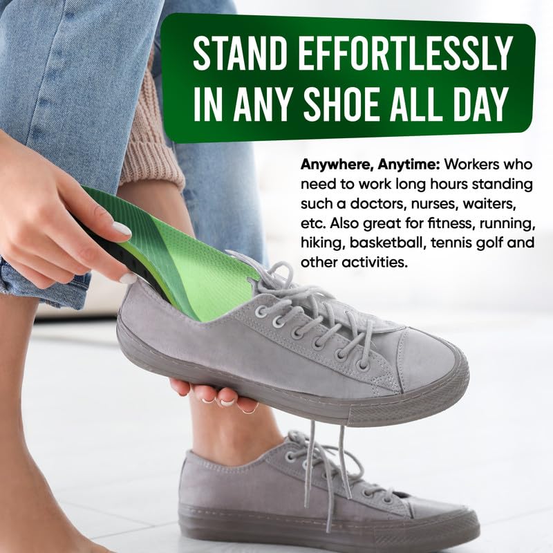 [Australia] - Insoles 2.0 for Men & Women ‚Äì Plantar Fasciitis, Heel Pain, Flat Feet & Overpronation | Heavy-Duty Arch Support for Standing All Day | Built for 200+ lbs | Men‚Äôs 8-10 / Women‚Äôs 9-11 M (8-10 Men / 9-11 Women) 