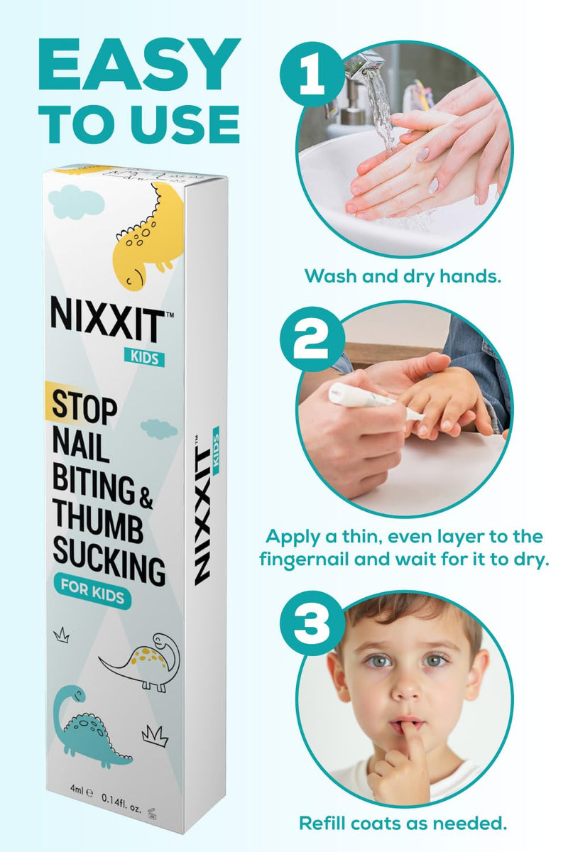 [Australia] - Nail Biting Prevention for Kids - Thumb Sucking Deterrent for Kids, Toddlers, Children - No Bite Nail Polish Pen - Bitter Taste - Safe & Effective Solution for Age 3+ 0.14 Fl Oz (Pack of 1) 