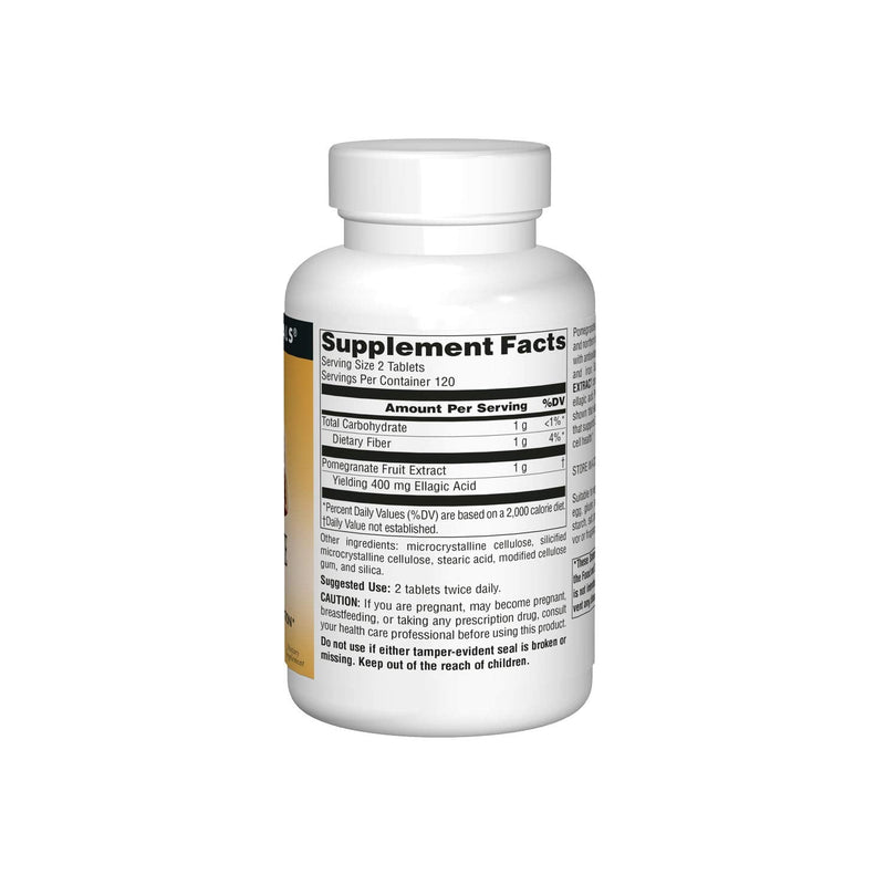 [Australia] - Source Naturals Pomegranate Extract, Antioxidant and DNA Health*, 500 mg | Vegetarian Friendly Pomegranate Fruit Extract Yielding 400 mg Ellagic Acid & Dietary Fiber - 240 Tablets 240 Count (Pack of 1) 