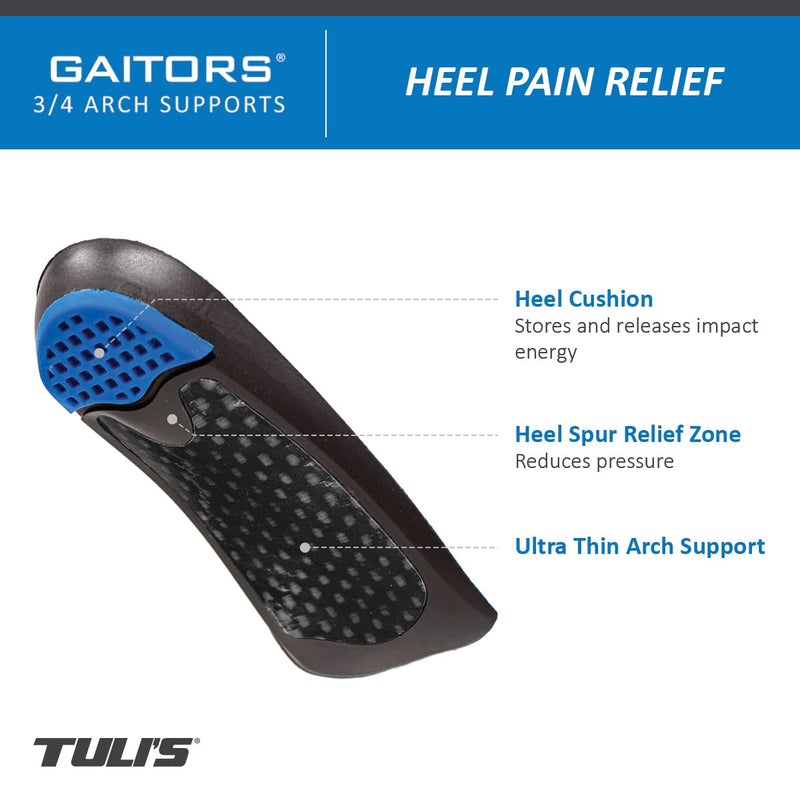 [Australia] - Tuli's Gaitors 3/4 Length Premium Arch Support Orthotic Insoles for Plantar Fasciitis and Fallen Arches, Small 
