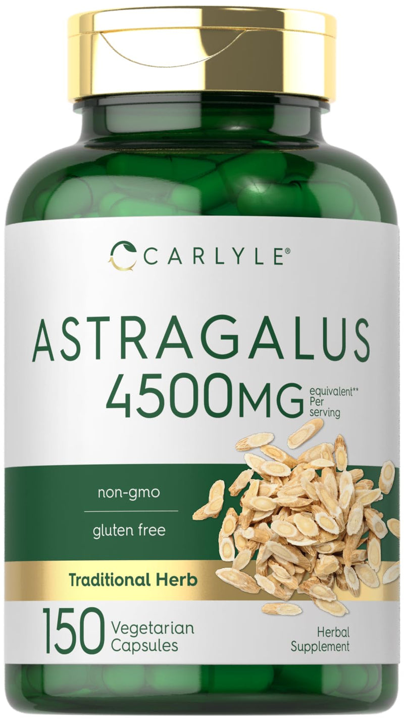 Carlyle Astragalus Root Capsules 4500mg | 150 Count | Vegetarian, Non-GMO, Gluten Free Supplement