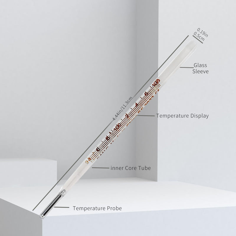 [Australia] - ‚Ñâ Oral Thermometer for Adults and Kids 2PCS - Glass Thermometer for Rectal Temperature - Accurate Easy Reading - AiBi TECH 