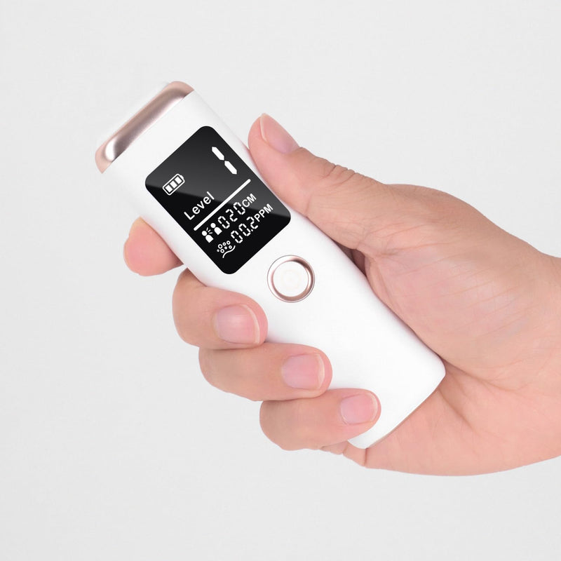 [Australia] - Smart Bad Breath Tester - Hygienic pop-up Probe, Portable Bad Breath Tester with SGS lab-Grade Accuracy MEMS Sensor, 4 Levels of Odour Analysis and Intelligent Social Distance Guidance White 