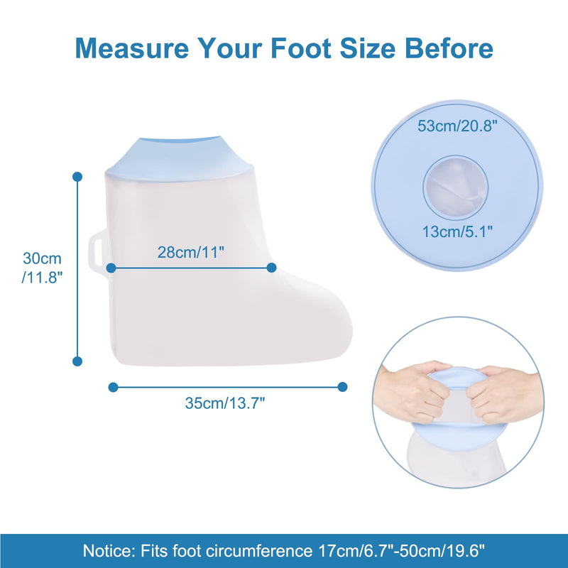 [Australia] - Fasola shower protection foot, waterproof plaster protection foot for shower, reusable foot cover when showering, wound care accessories adult foot 