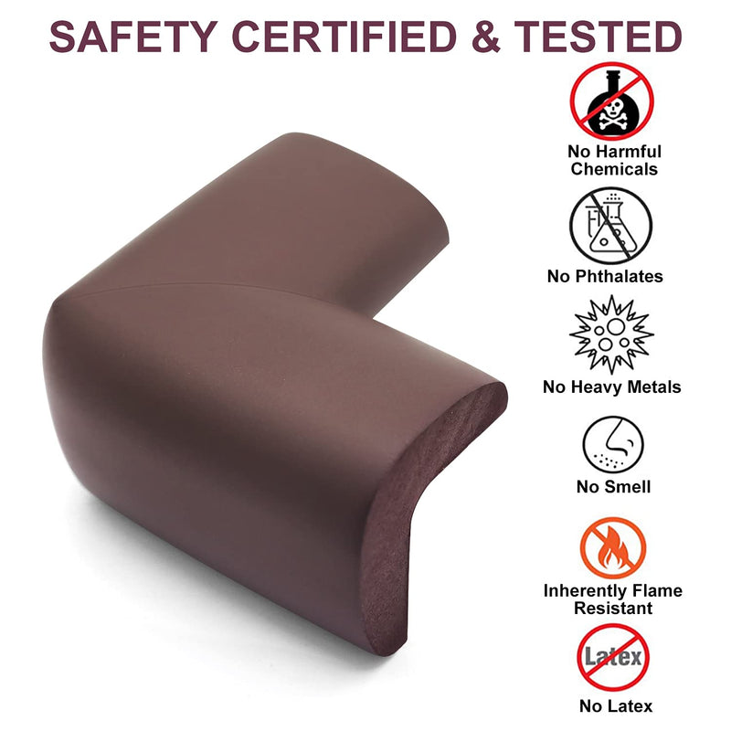 [Australia] - Baby Proofing Edge Corner Protector, 20.5 ft (18.1ft Edge + 8 Corners) Baby Proof Corner Guards ,Thick Table Bumper Guard, 3M Pre-Taped Corners, Soft Rubber Foam Guard Heavy-Duty… 