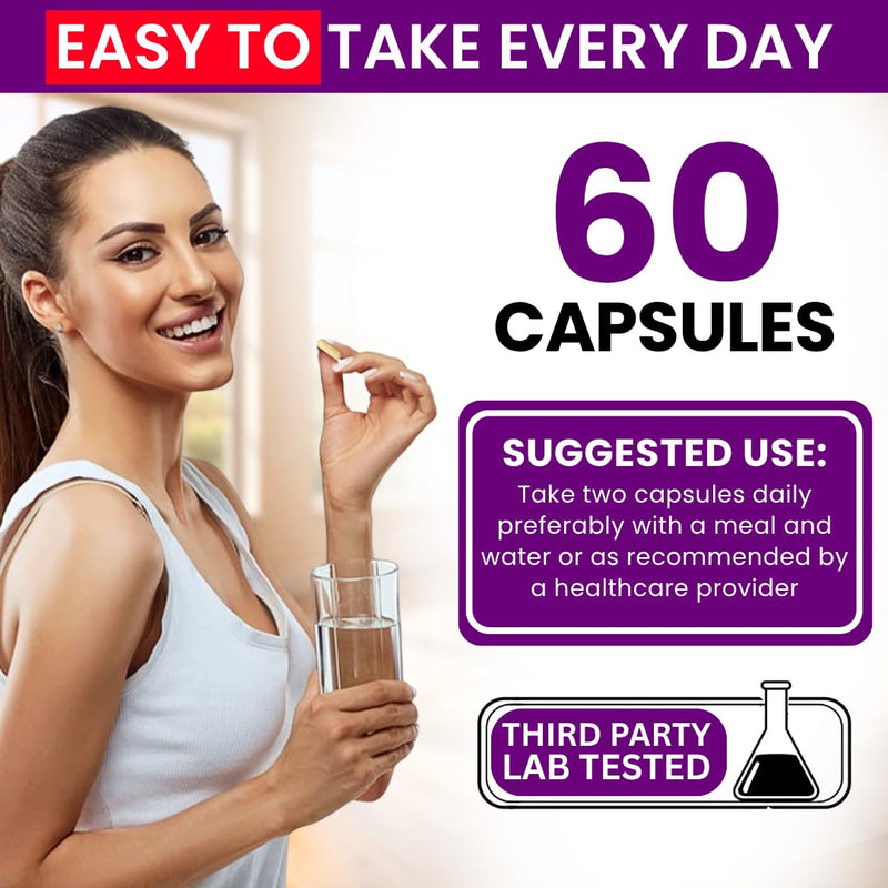VITBOOST Biotin with Hyaluronic Acid, Collagen and Keratin - 60Ct, 25000mcg | Hair Growth Vitamins for Men and Women - Nails and Skin, USA Made - Third Party Tested, B1, B2, B3, B6, B7 Complex 60 Count (Pack of 1)