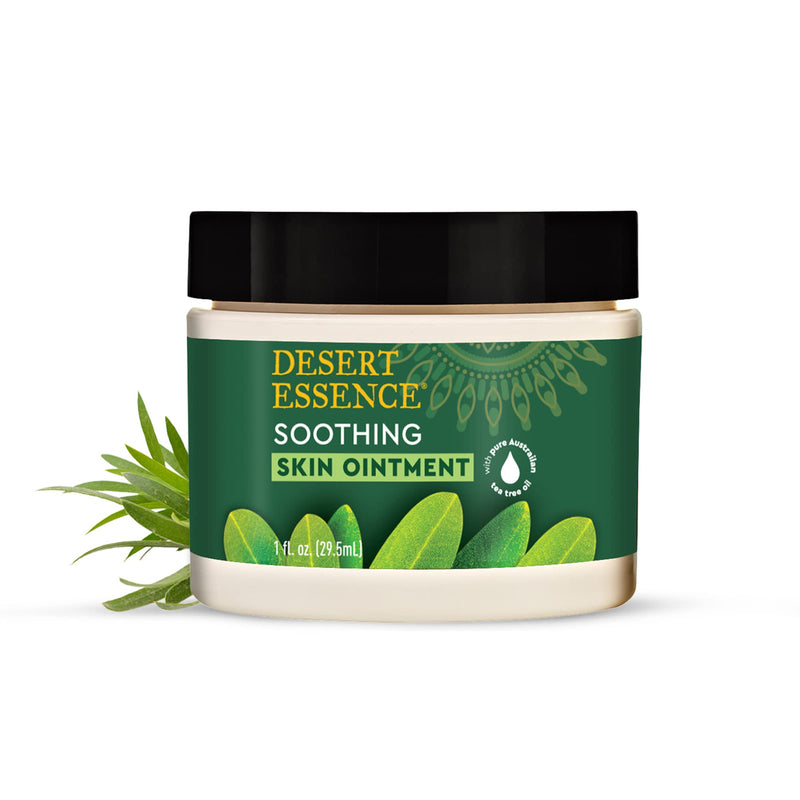 [Australia] - Desert Essence TEA TREE OIL SKIN OINTMENT ‚Äì Itch Relief, Rash Cream for Razor Burn - Soothing Balm with Lavender & Jojoba - Gluten & Cruelty-Free - 1 oz 1 Fl Oz (Pack of 1) 