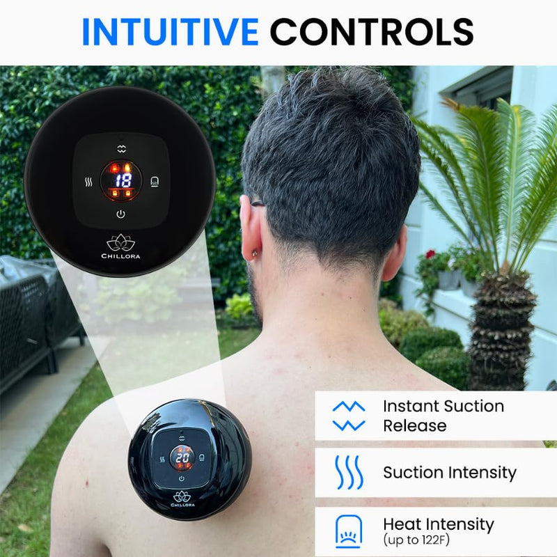 [Australia] - Smart Cupping Therapy Massager 4-in-1 Set | Red Light Therapy for Targeted Muscle, Aches, Knots | Celulite Massager Kit with 12 Levels Temperature & 20 Level Suction | Circulation 
