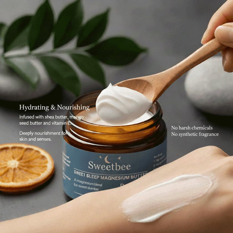 SweetBee Deep Winter Magnesium Butter - Magnesium Cream with Shea & Mango Butter, Arnica & Essential Oils