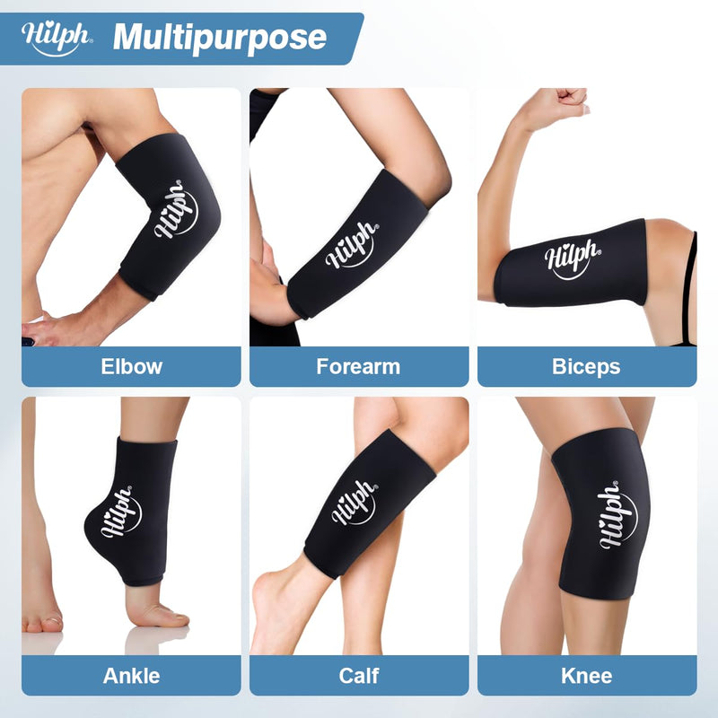 [Australia] - Hilph Cooling Pack for Elbow and Knee Injuries, Reusable Cooling Pads Gel Heat and Cold Therapy Cooling Pad Ice Pack for Tennis Elbow Sleeves for Pain Relief - M Soft Gel Elbow 
