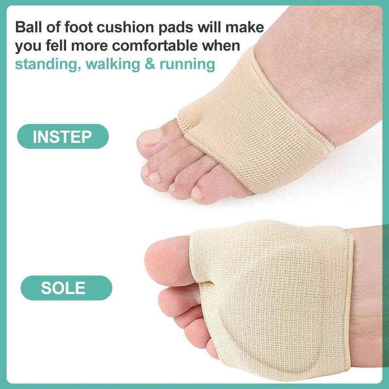 [Australia] - Metatarsal padding, ball of foot padding, forefoot forefoot pad, comfort forefoot padding, walking comfort fabric, ball of foot protection, foot soft socks for support feet (EU 35.5-38) EU 35.5-38 