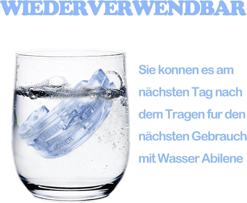 [Australia] - Snoring splint, anti-snoring splint, snoring stopper, snoring-free pro, snoring splint for men and women, anti-snoring mouthpiece (blue, 1 generation) blue 